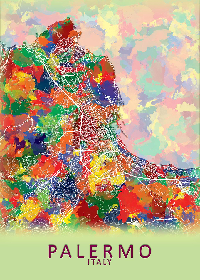 Palermo Italy City Map