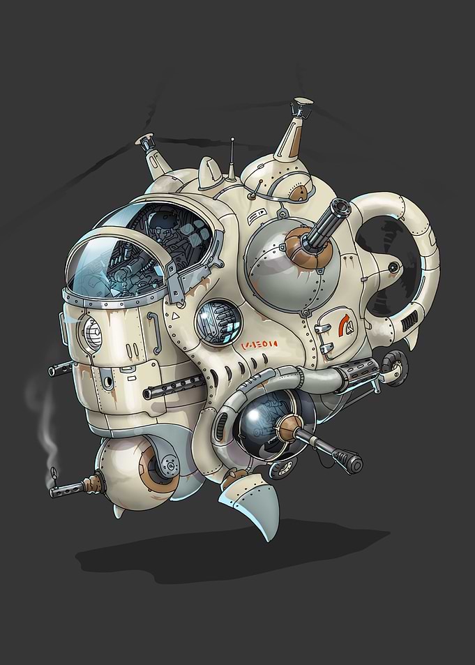 Submarine steampunk sub