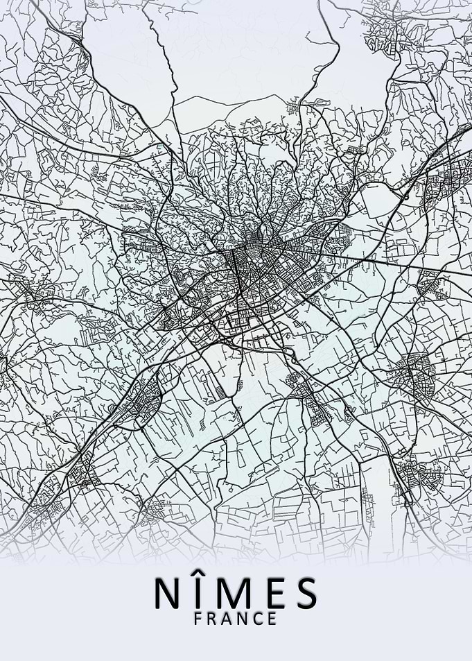Nimes France City Map