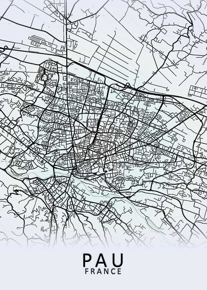 Pau France City Map