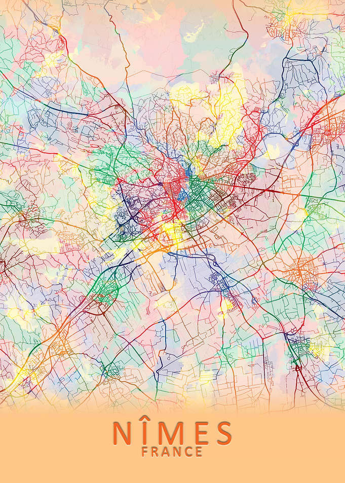 Nimes France City Map