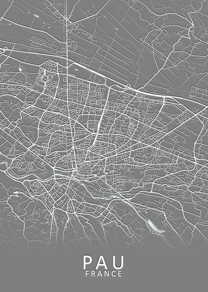 Pau France City Map