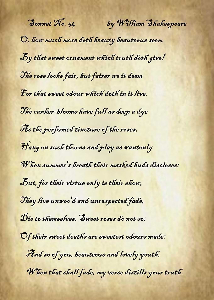 Sonnet 54 by Shakespeare