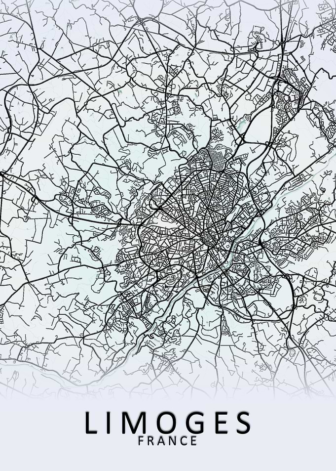 Limoges France City Map