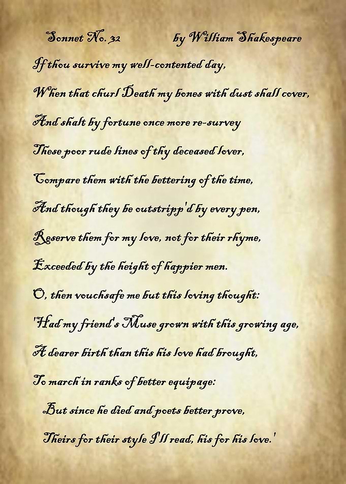Sonnet 32 by Shakespeare