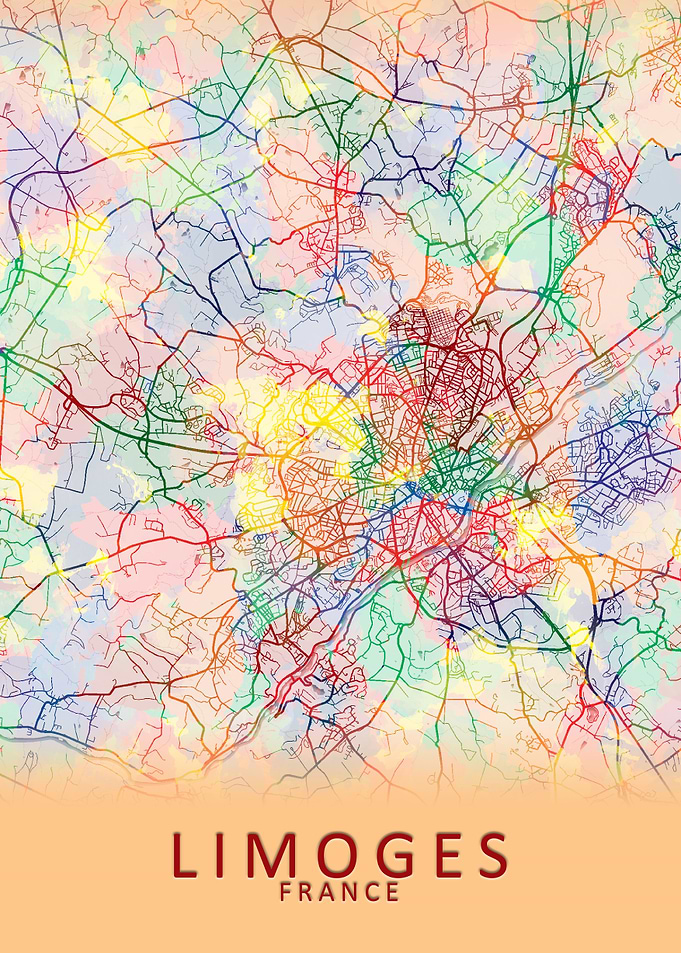 Limoges France City Map