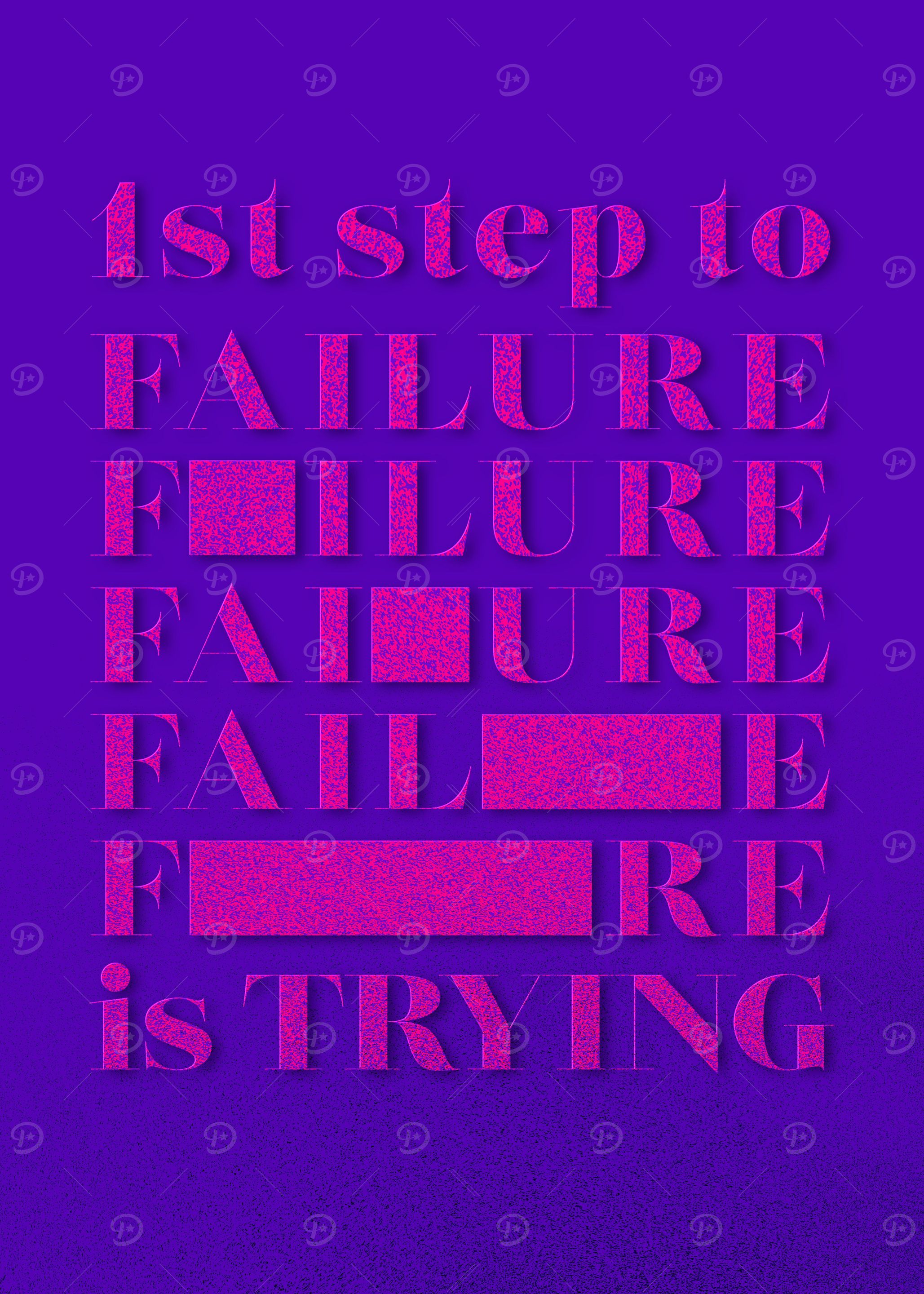1st step to failure is