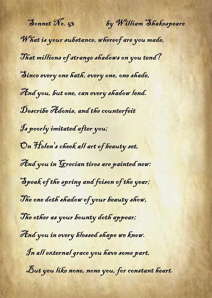 Sonnet 53 by Shakespeare