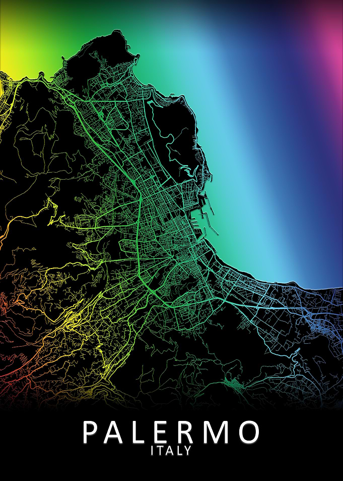 Palermo Italy City Map