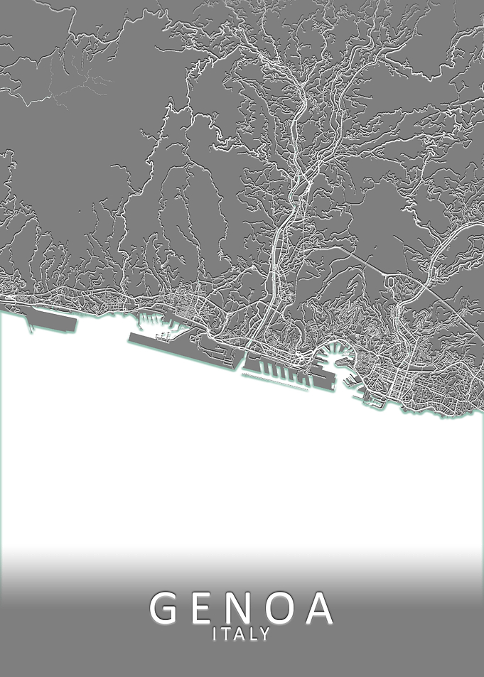 Genoa Italy City Map