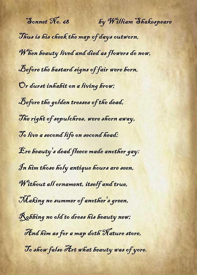 Sonnet 68 by Shakespeare