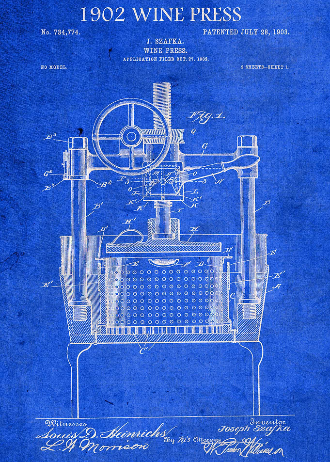 Wine Press Patent