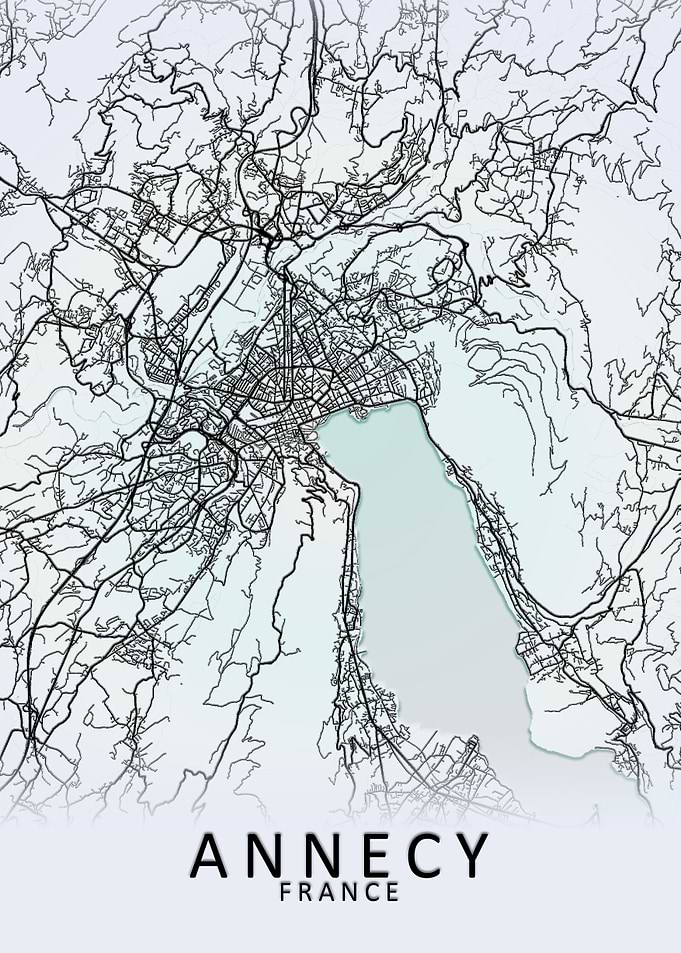 Annecy France City Map