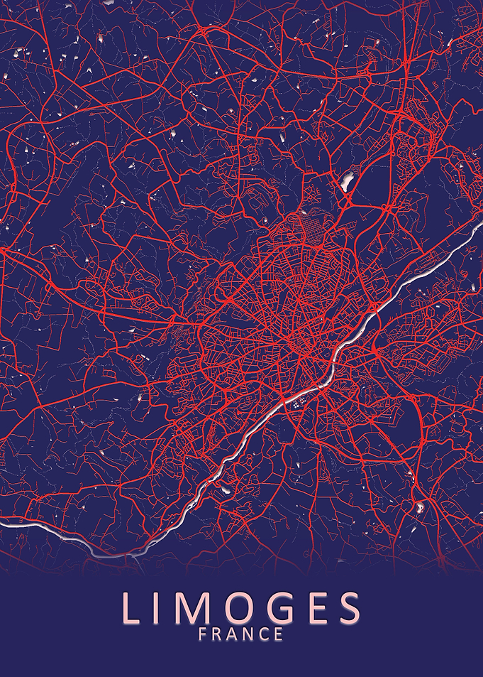 Limoges France City Map