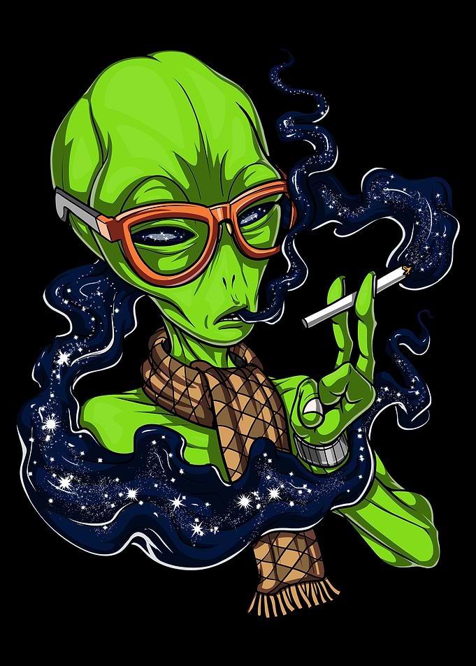 Hipster Alien Psychedelic
