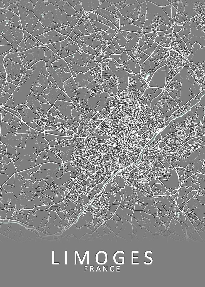 Limoges France City Map