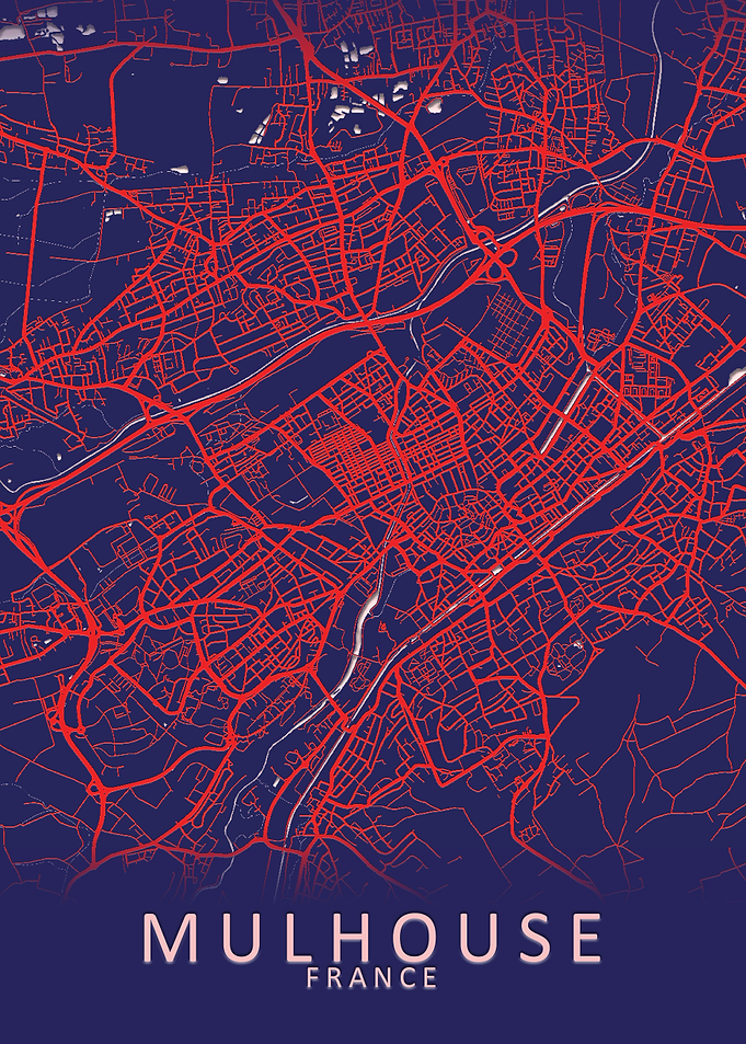 Mulhouse France City Map