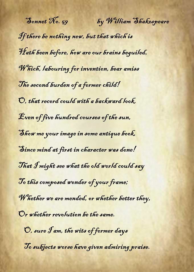 Sonnet 59 by Shakespeare