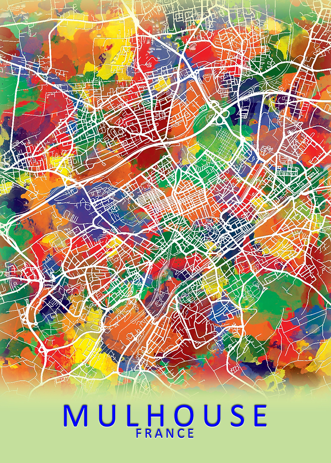 Mulhouse France City Map
