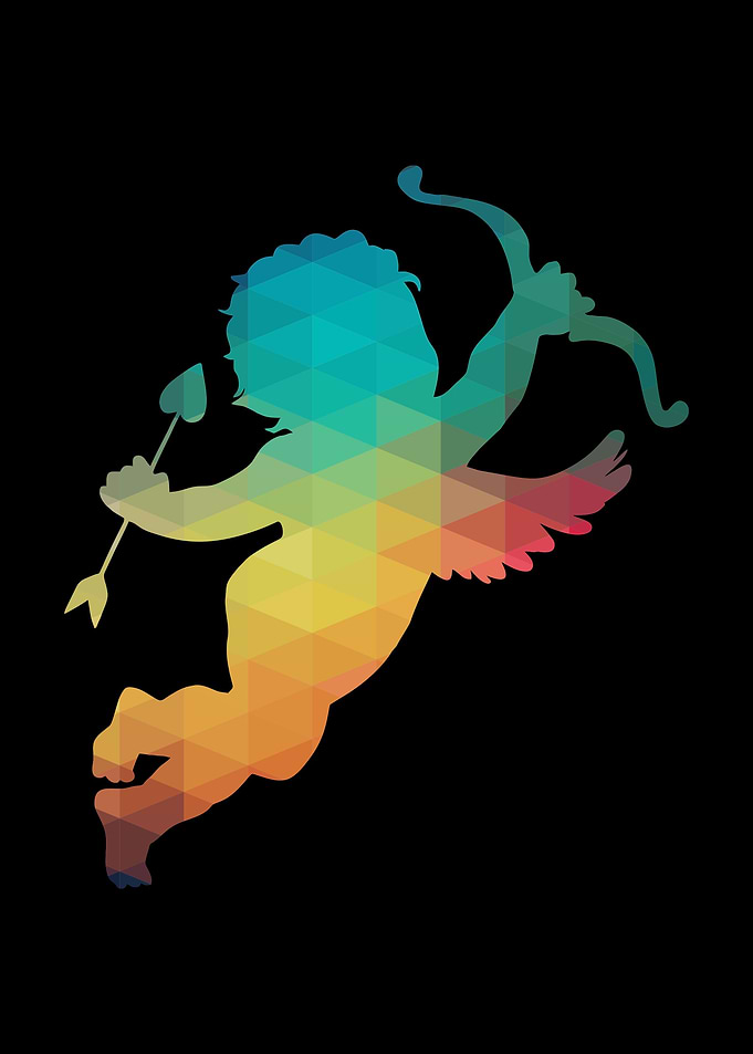 Rainbow baby Cupid