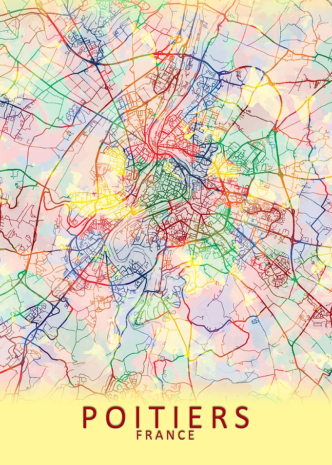 Poitiers France City Map