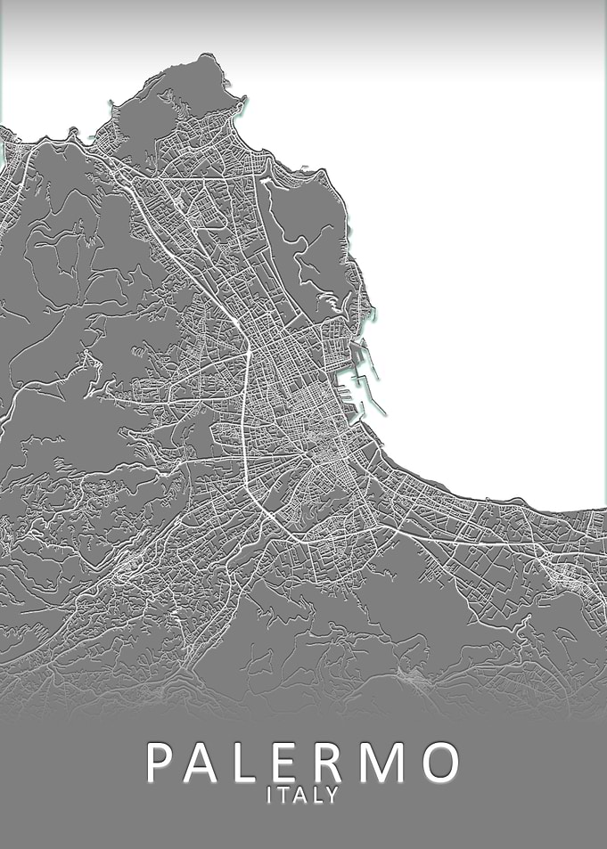Palermo Italy City Map