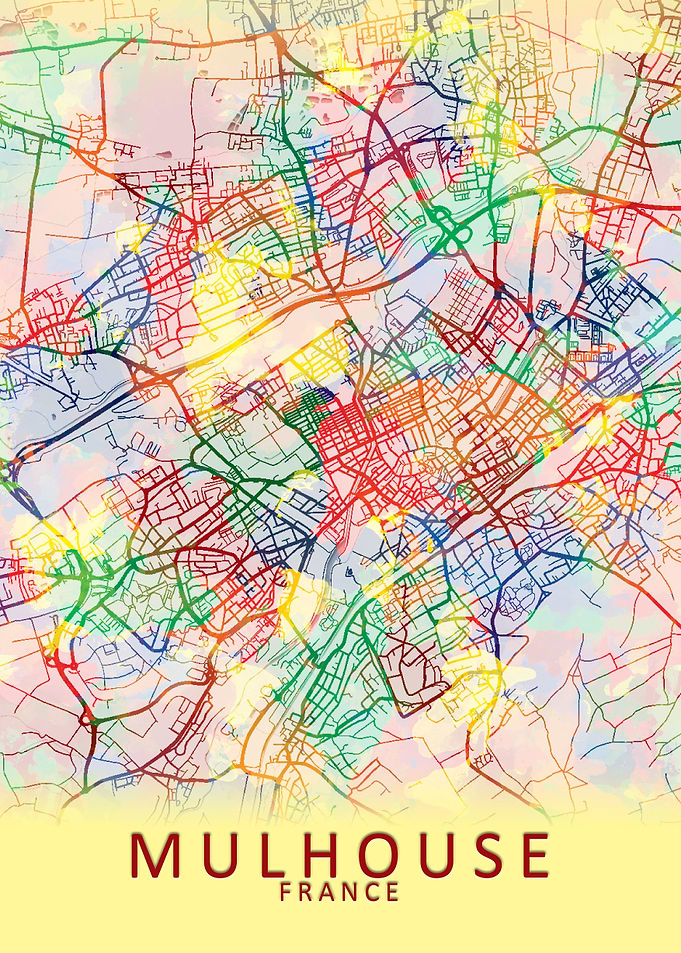 Mulhouse France City Map