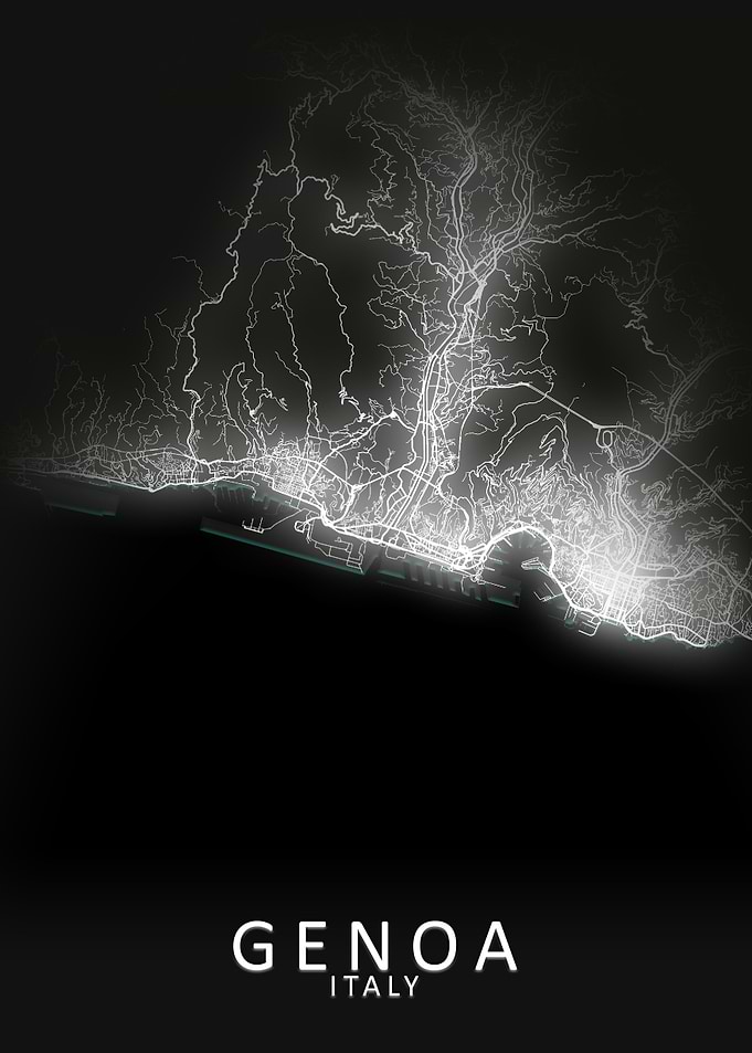 Genoa Italy City Map