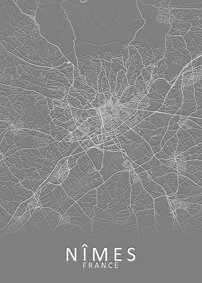 Nimes France City Map