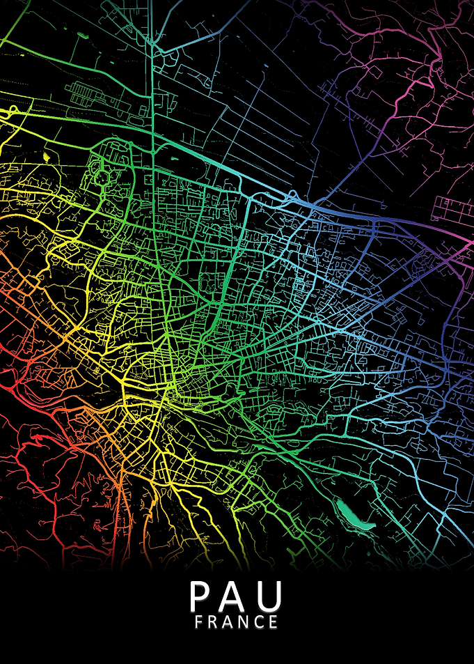 Pau France City Map