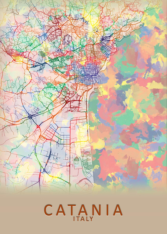 Catania Italy City Map