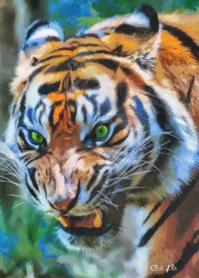 Tiger Portrait Painting