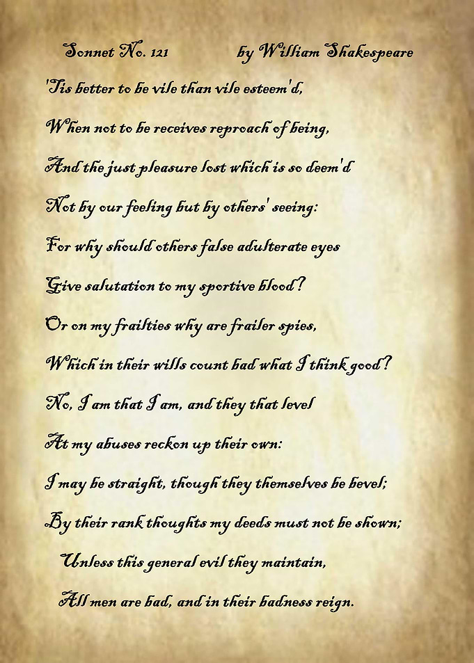Sonnet 121 by Shakespeare