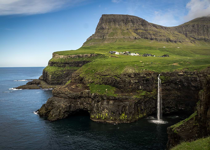 Gasadalur waterfall