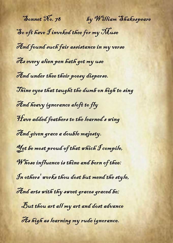 Sonnet 78 by Shakespeare