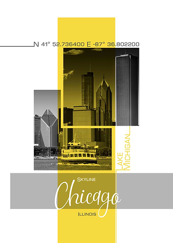 Poster Art CHICAGO Skyline