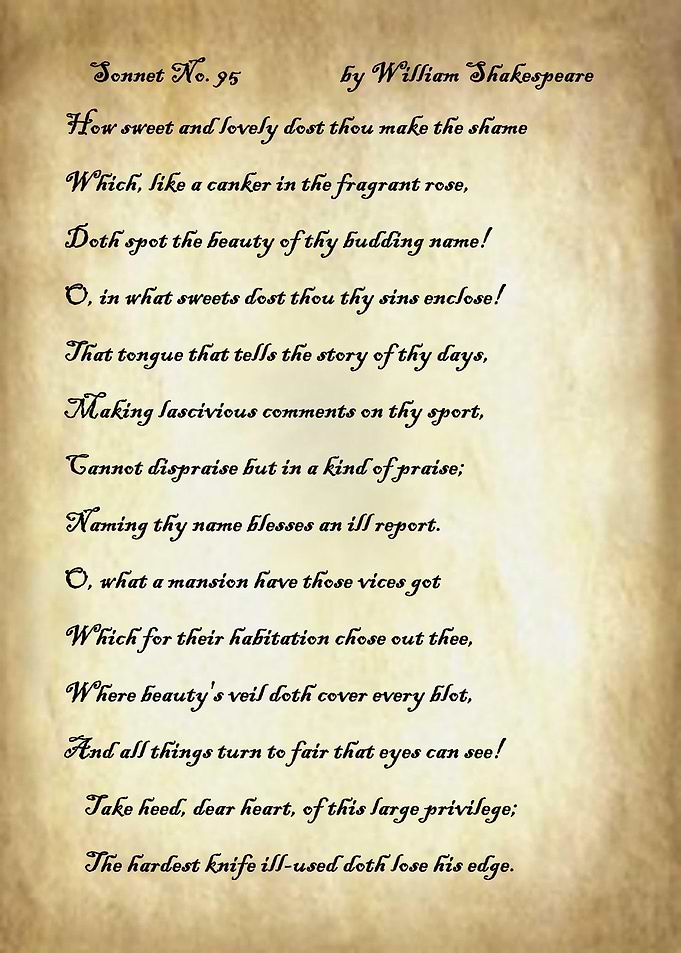 Sonnet 95 by Shakespeare