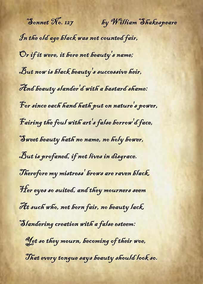 Sonnet 127 by Shakespeare