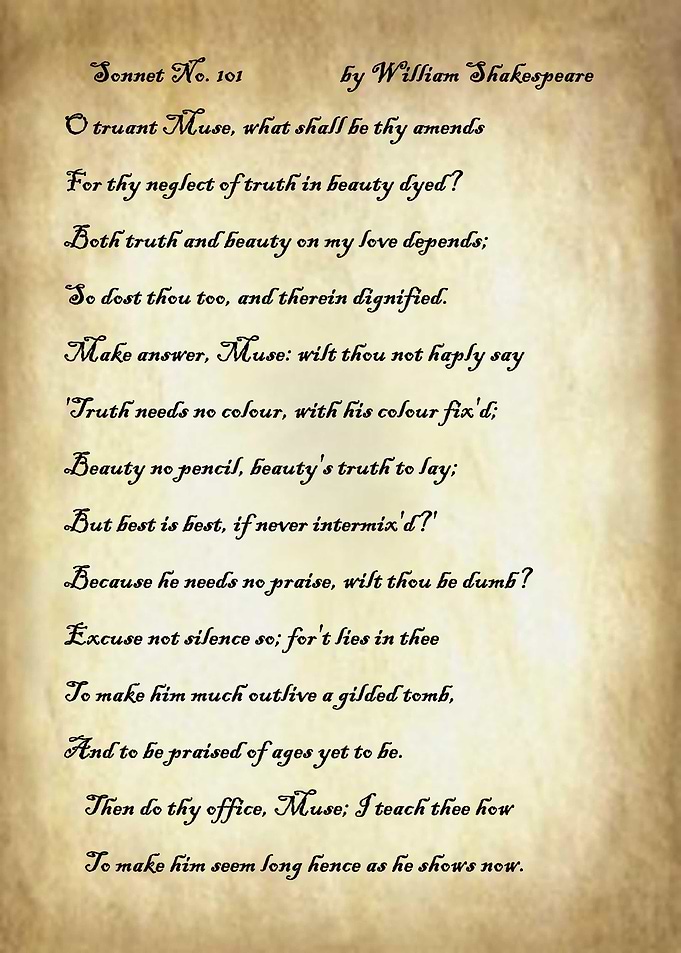 Sonnet 101 by Shakespeare
