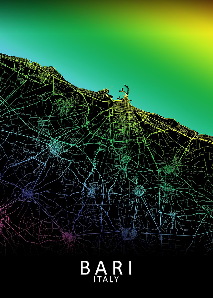 Bari Italy City Map