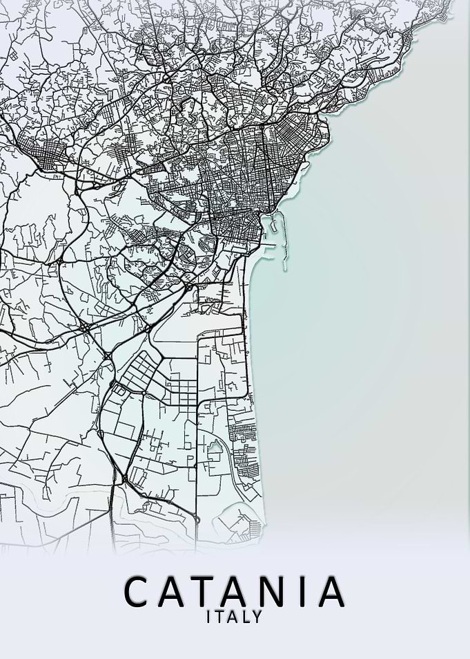 Catania Italy City Map