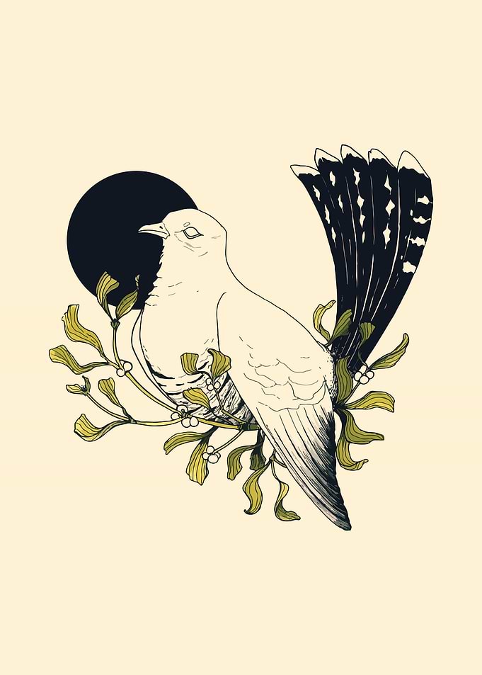Cuckoo on mistletoe