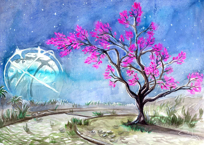 Starry landscape