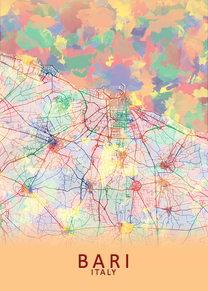 Bari Italy City Map