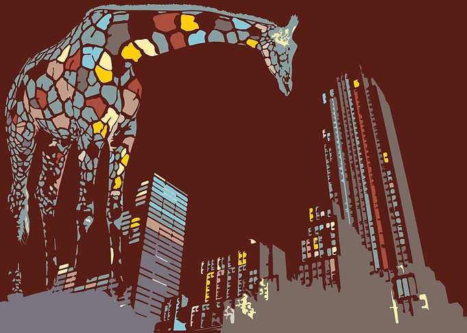 GIRAFFE IN THE CITY