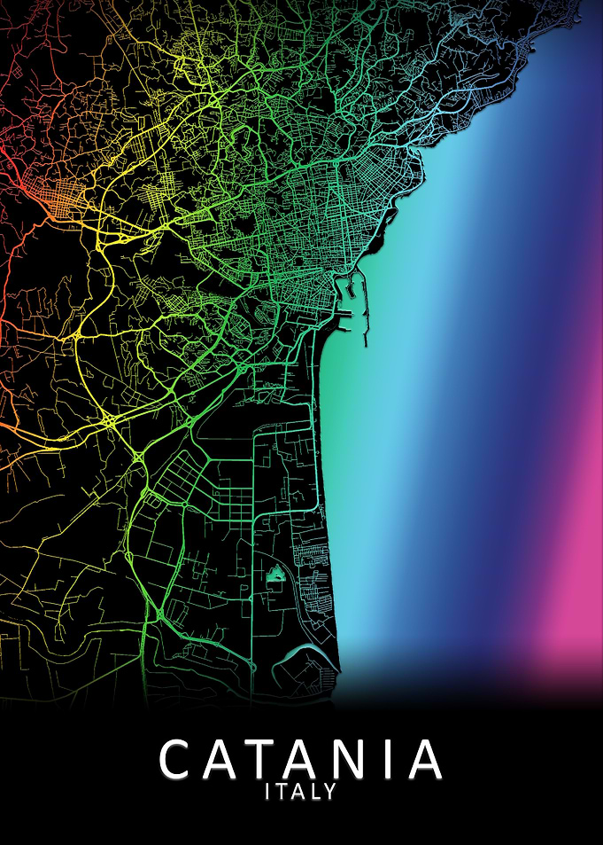 Catania Italy City Map