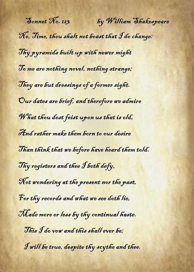 Sonnet 123 by Shakespeare