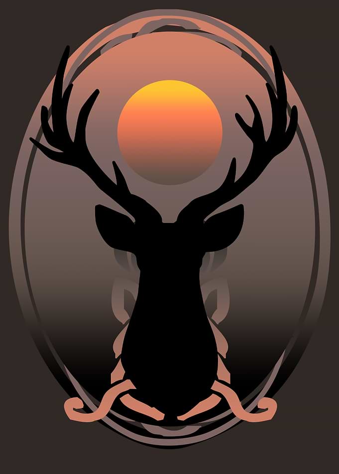 Deer Sunset