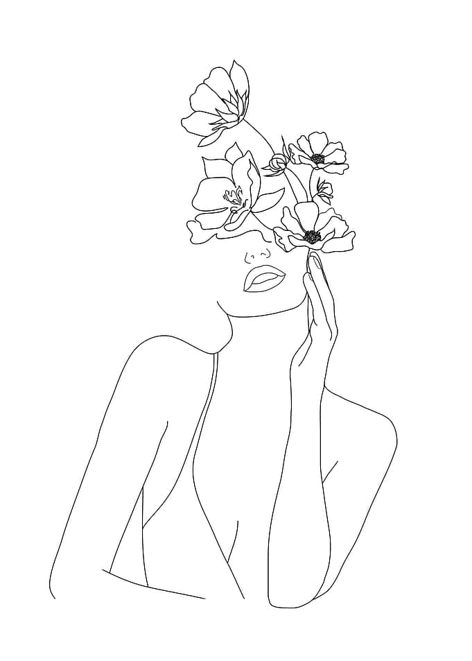 Woman with Flowers