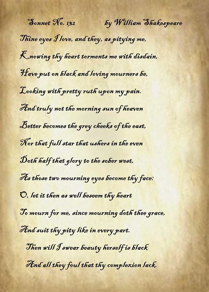 Sonnet 132 by Shakespeare